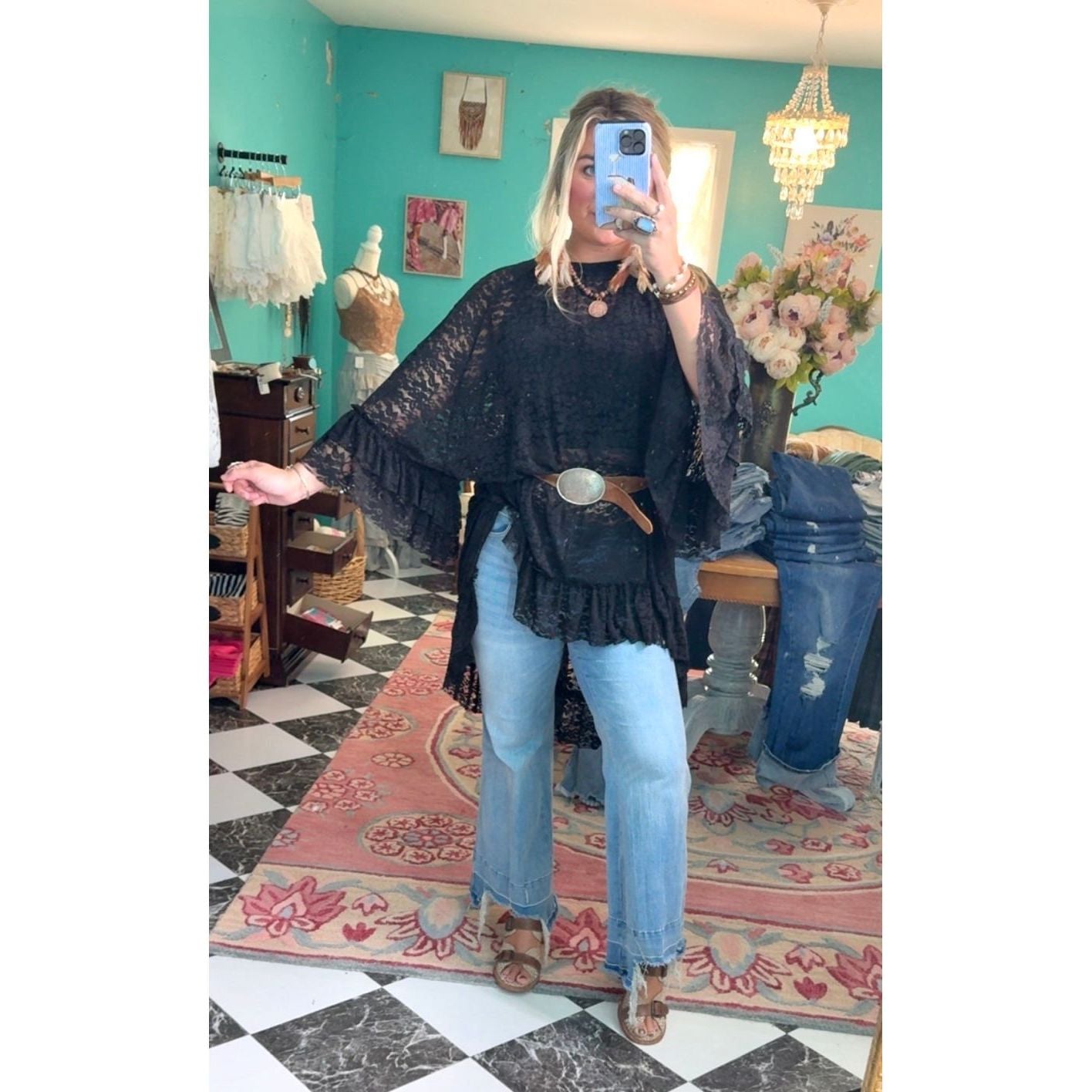 Wild At Heart Black Lace Top