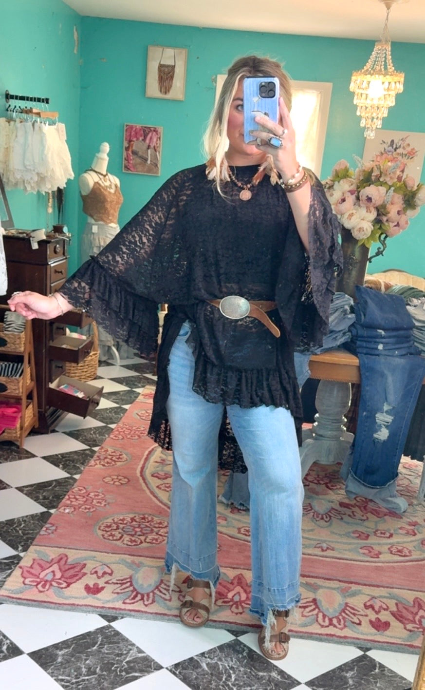 Wild At Heart Black Lace Top