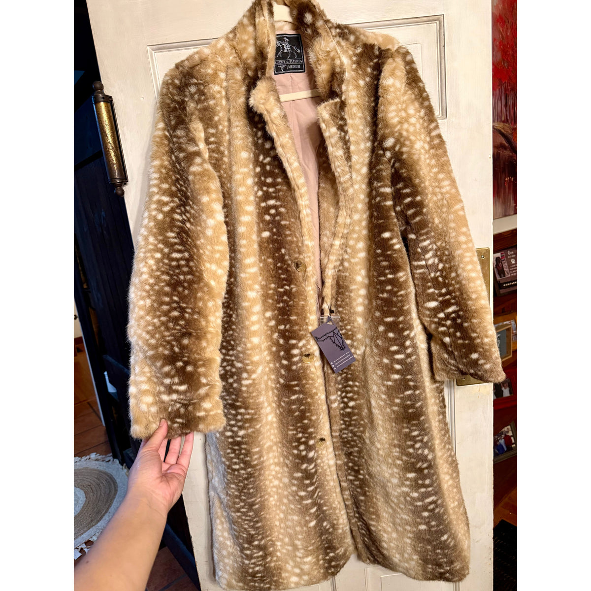 Lucky & blessed Deer fur coat